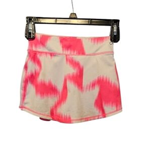 Gapfit Dry Pink & White Athletic Skirt with Shorts Under Stars Size S
